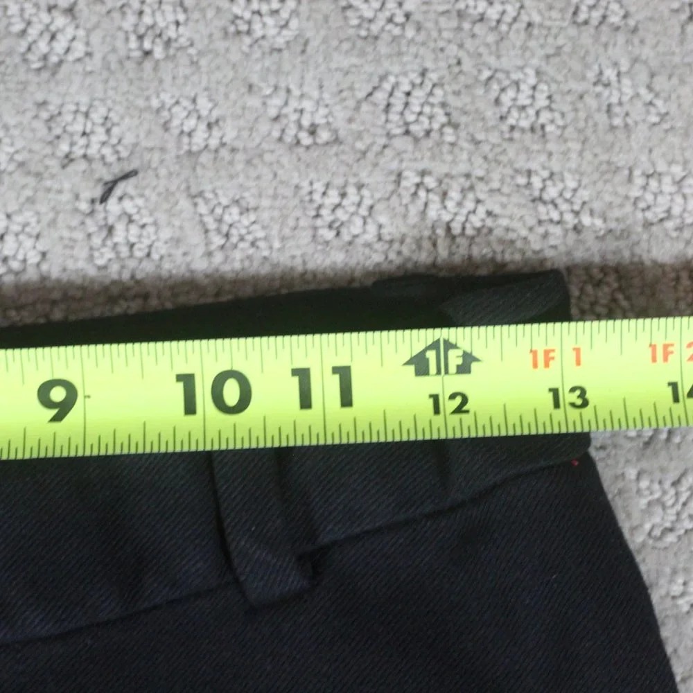 Madewell Size 2 Black Mid-Rise Straight Leg Twill Slacks